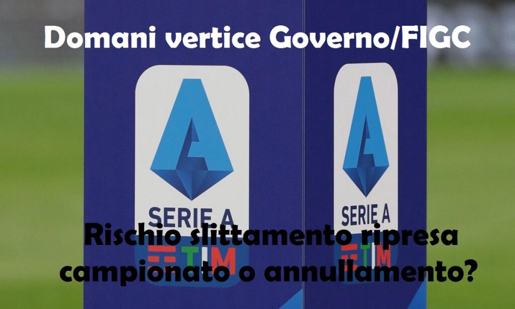 serie a domani vertice di fuoco governo e FIGC