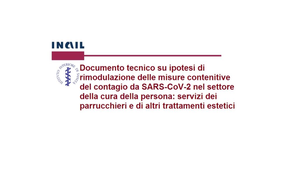 linee guida INAIL parrucchieri barbieri centri estetici 18 maggio