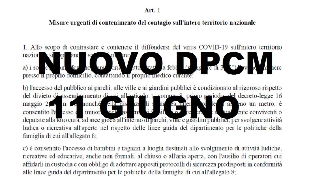 nuovo dpcm testo integrale fase 3