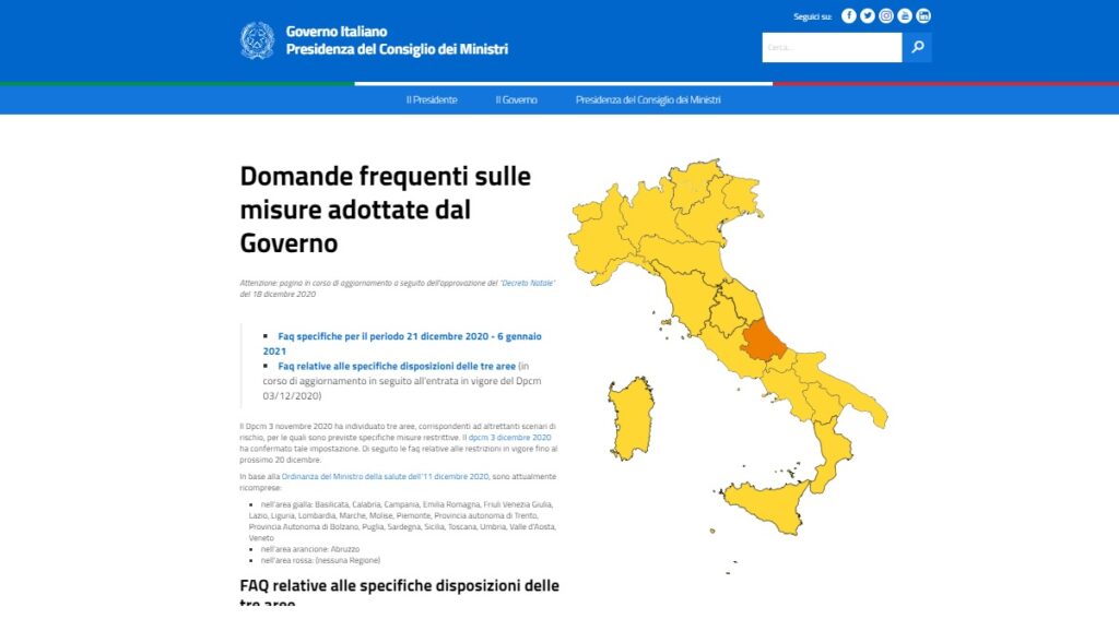 FAQ (Governo) Dubbi spostamento seconde case #NuovoDpcm #Natale